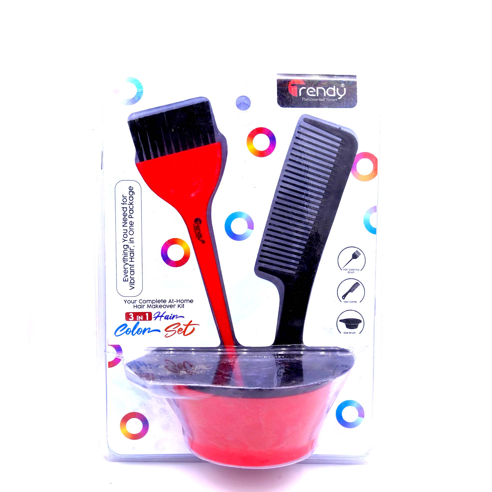 Trendy Hair Color Set 3 in 1 TD 159  Complete Hair Dye Kit with Brush Bowl and Mixing Tools