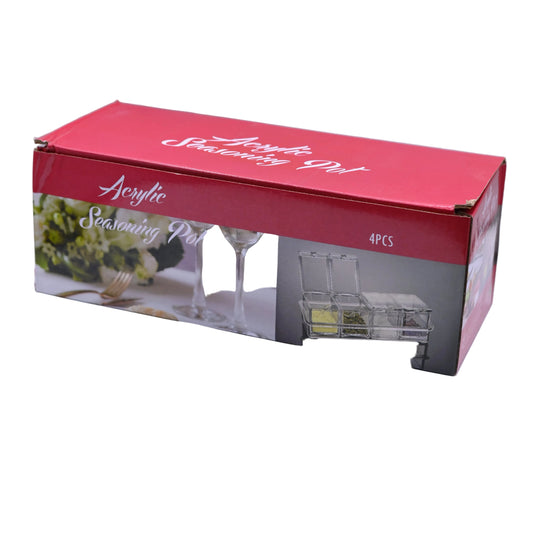 Acrylic Seasoning Pot 4P F0978