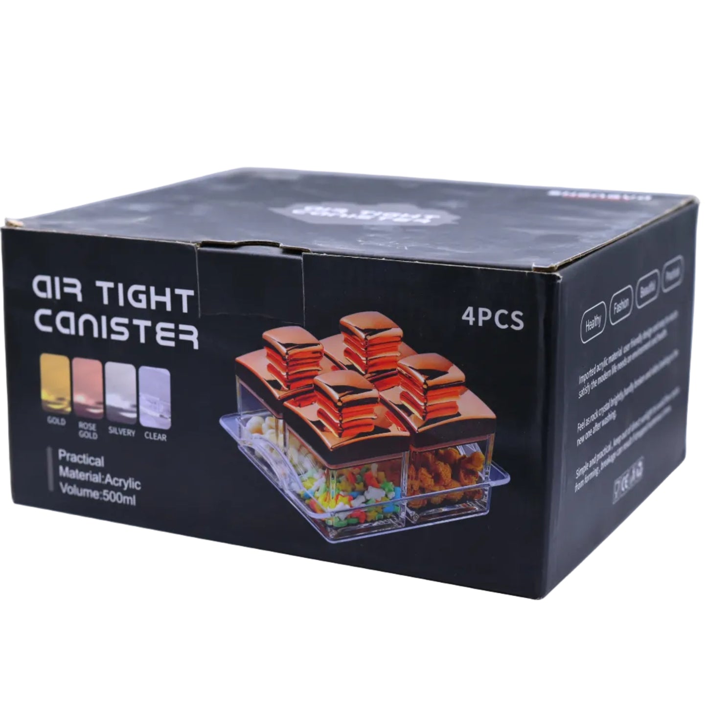 Shengya Acrylic Air Tight Canister 4Psc F3965