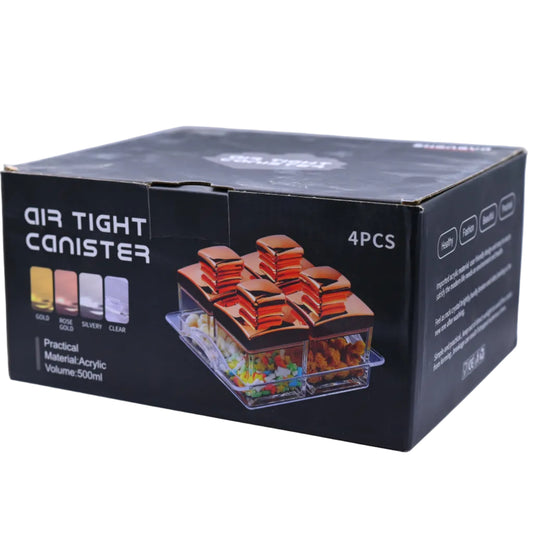 Shengya Acrylic Air Tight Canister 4Psc F3965