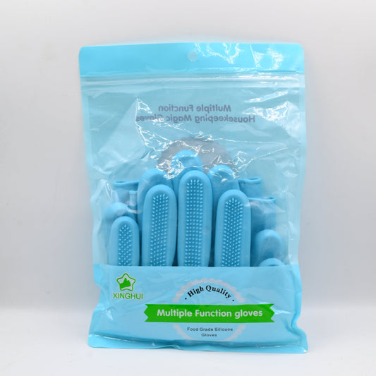 Silicone Washing Gloves 02 Pcs Set