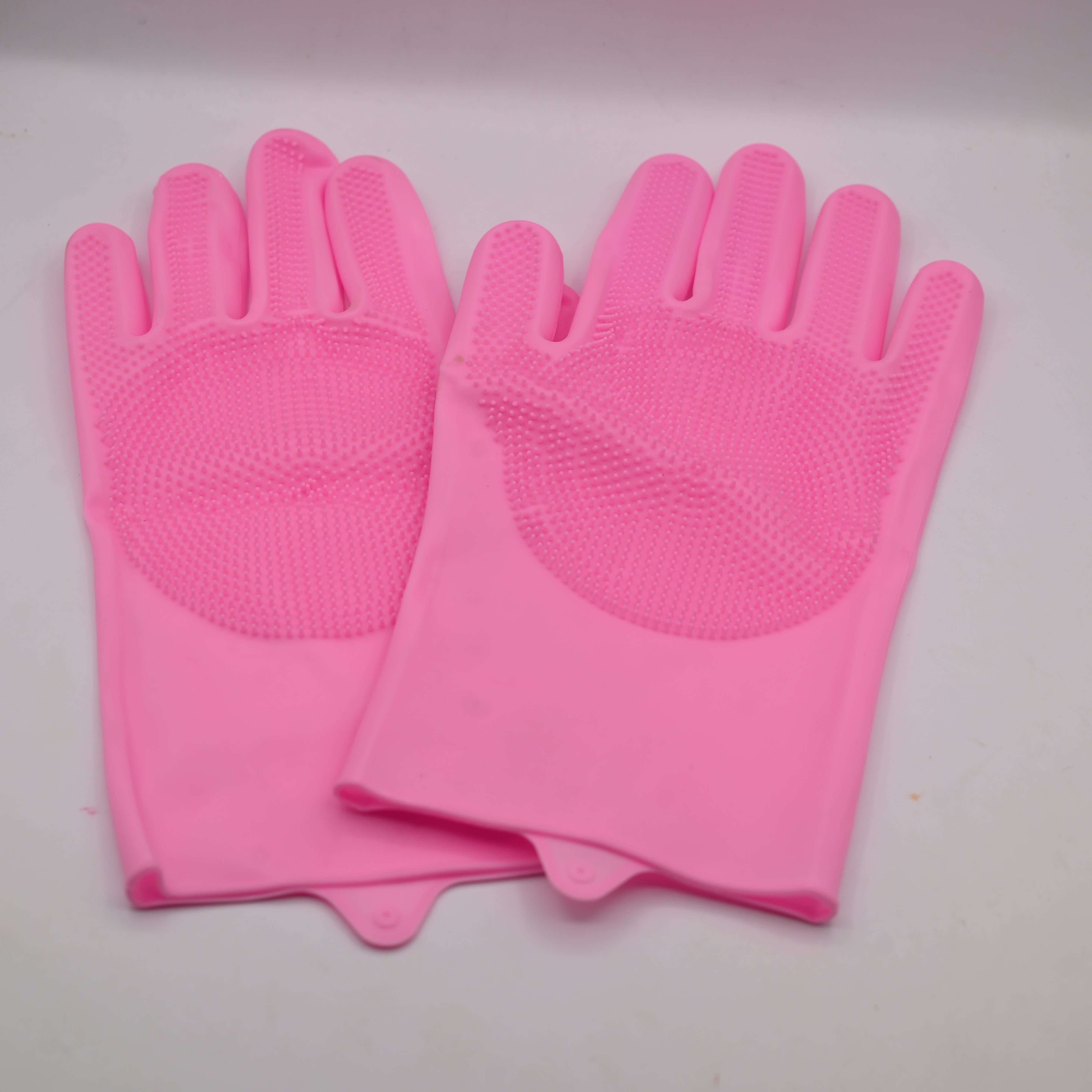 Silicone Washing Gloves 02 Pcs Set