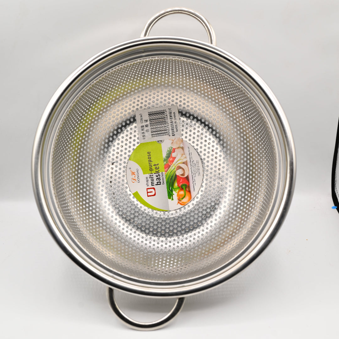 Multi Purpose Steel Basket 24 cm Easy Use Durable Design