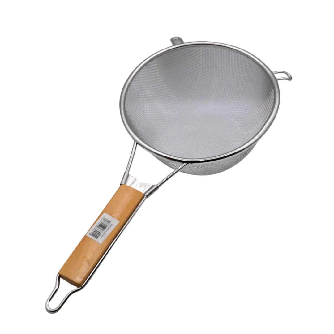 Fryer Strainer Wood Handle 21 cm Easy Use Durable Design