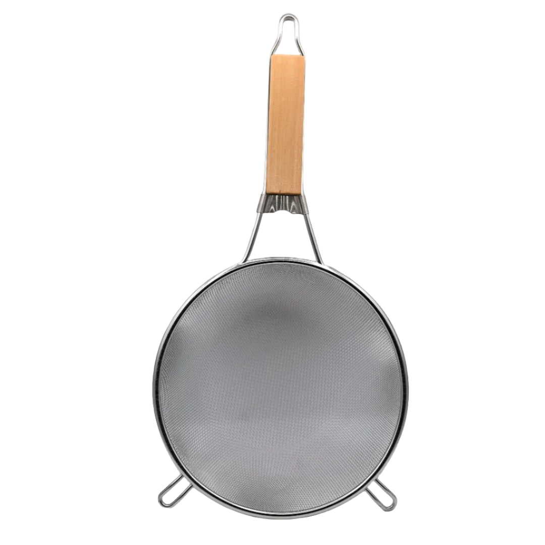 Fryer Strainer Wood Handle 20 cm Easy Use Durable Design