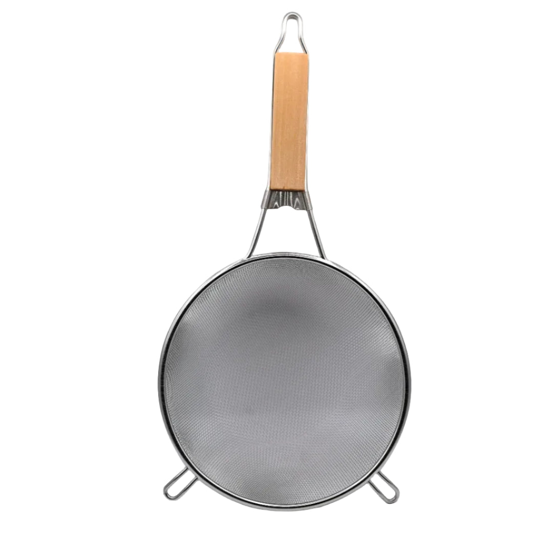 Fryer Strainer Wood Handle 22 cm Easy Use Durable Design