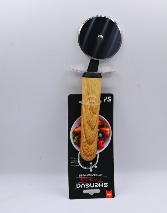 Shengya Stainless Steel Pizza Cutter with Wood Handle K0927T