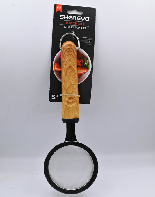 Shengya Stainless Steel Tea Strainer with Wooden Handle K1121T