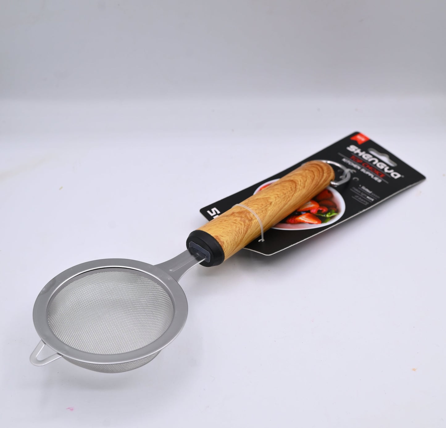 Shengya Stainless Steel Tea Strainer with Wooden Handle K1121T