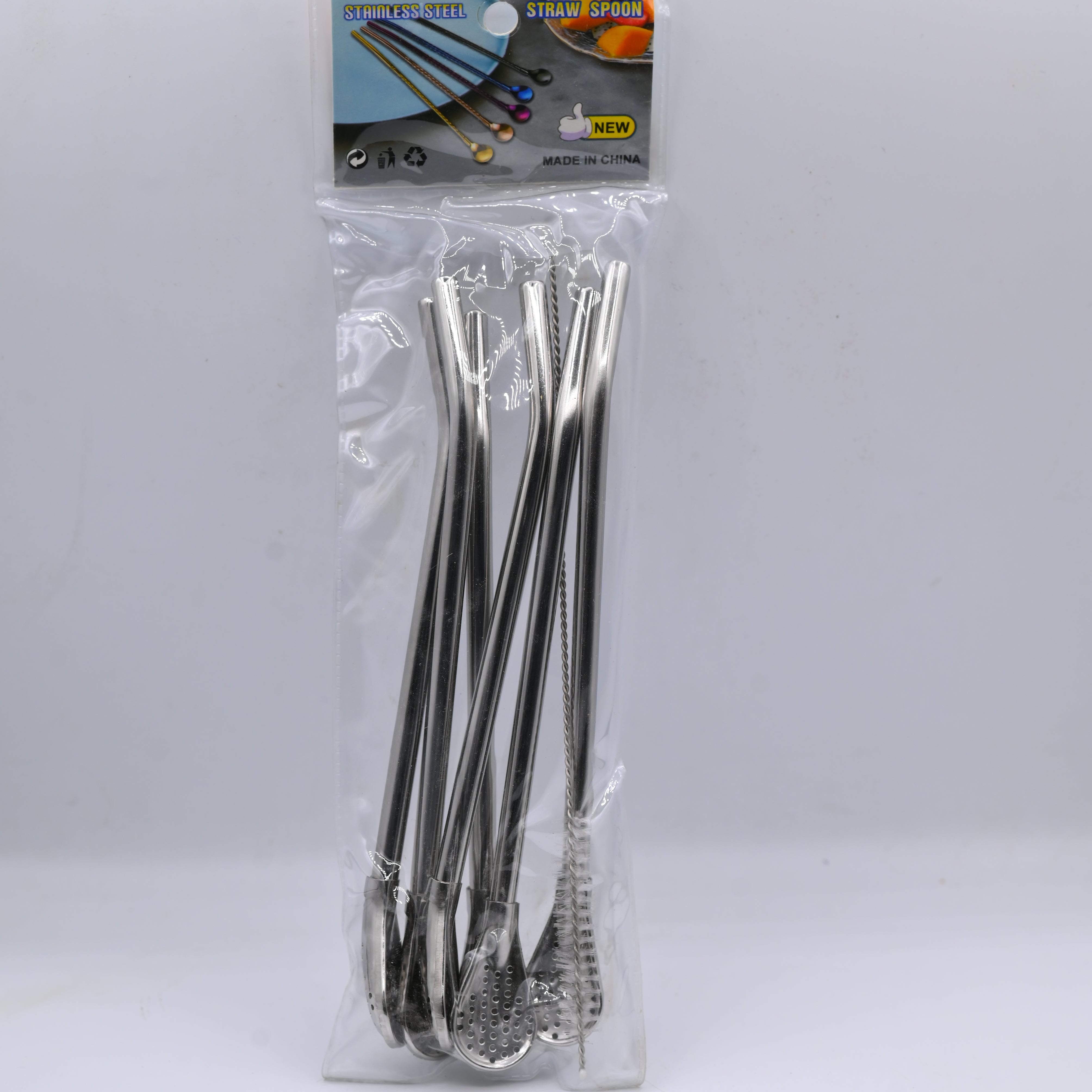 Straw Filter Spoon Silver Sh0241