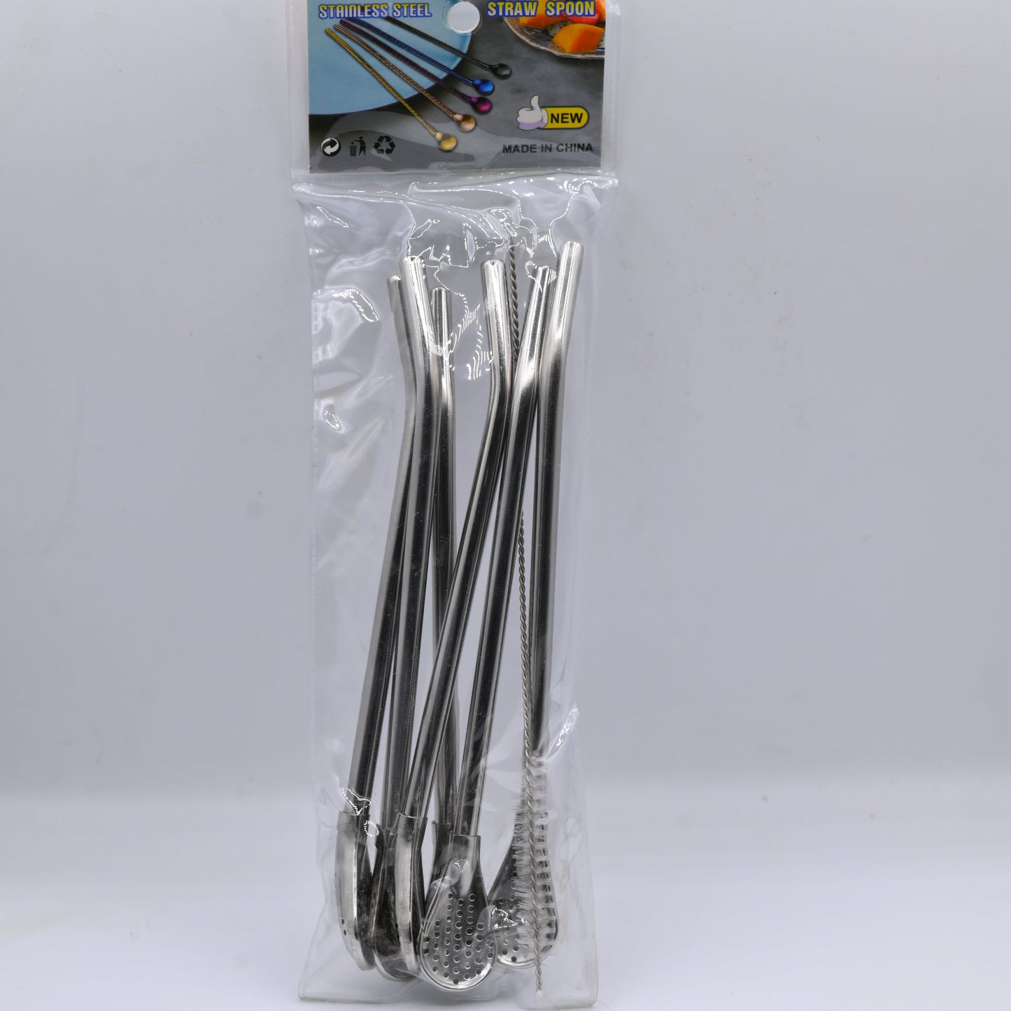 Straw Filter Spoon Silver Sh0241