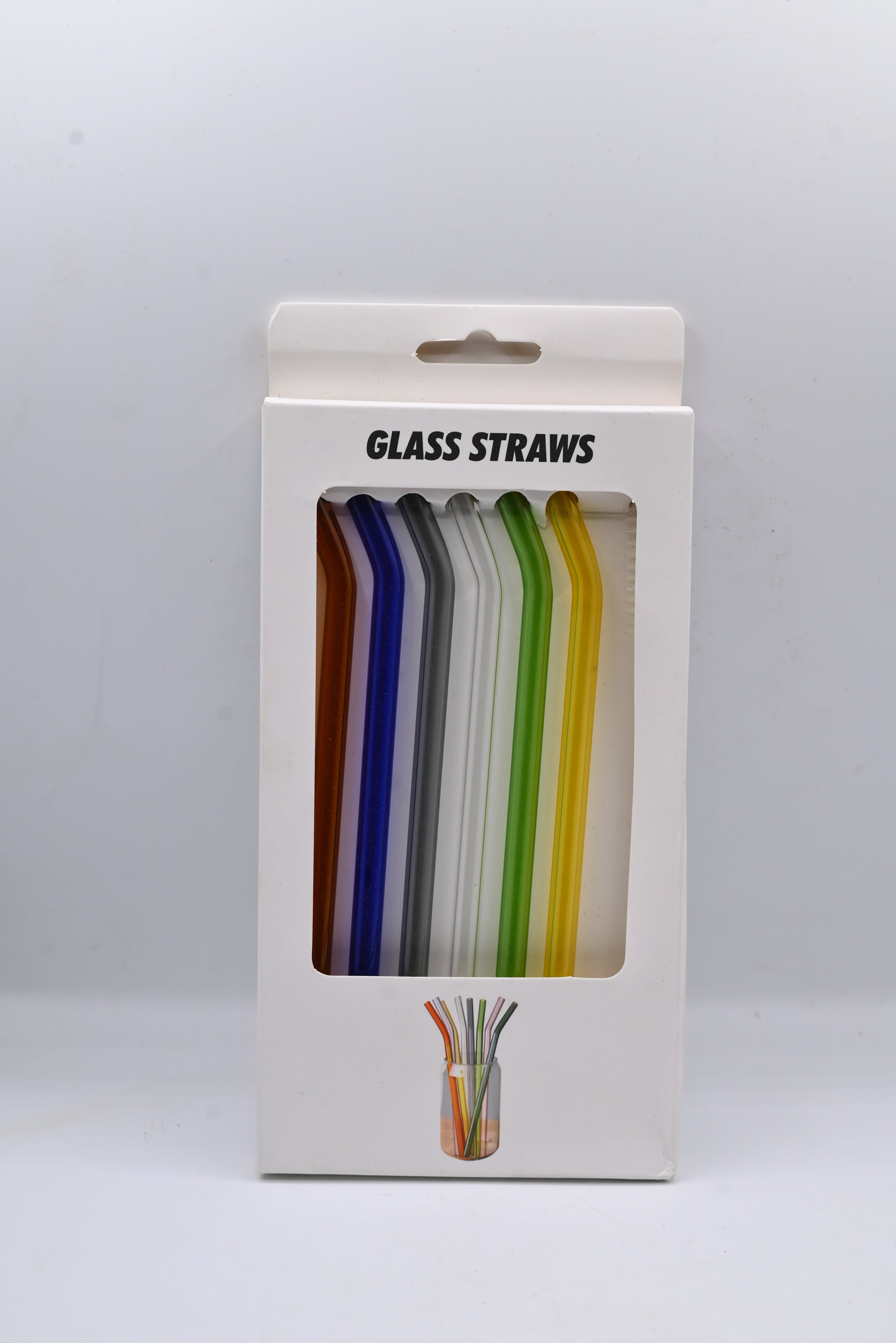 Glass Straw Multi Color 7P