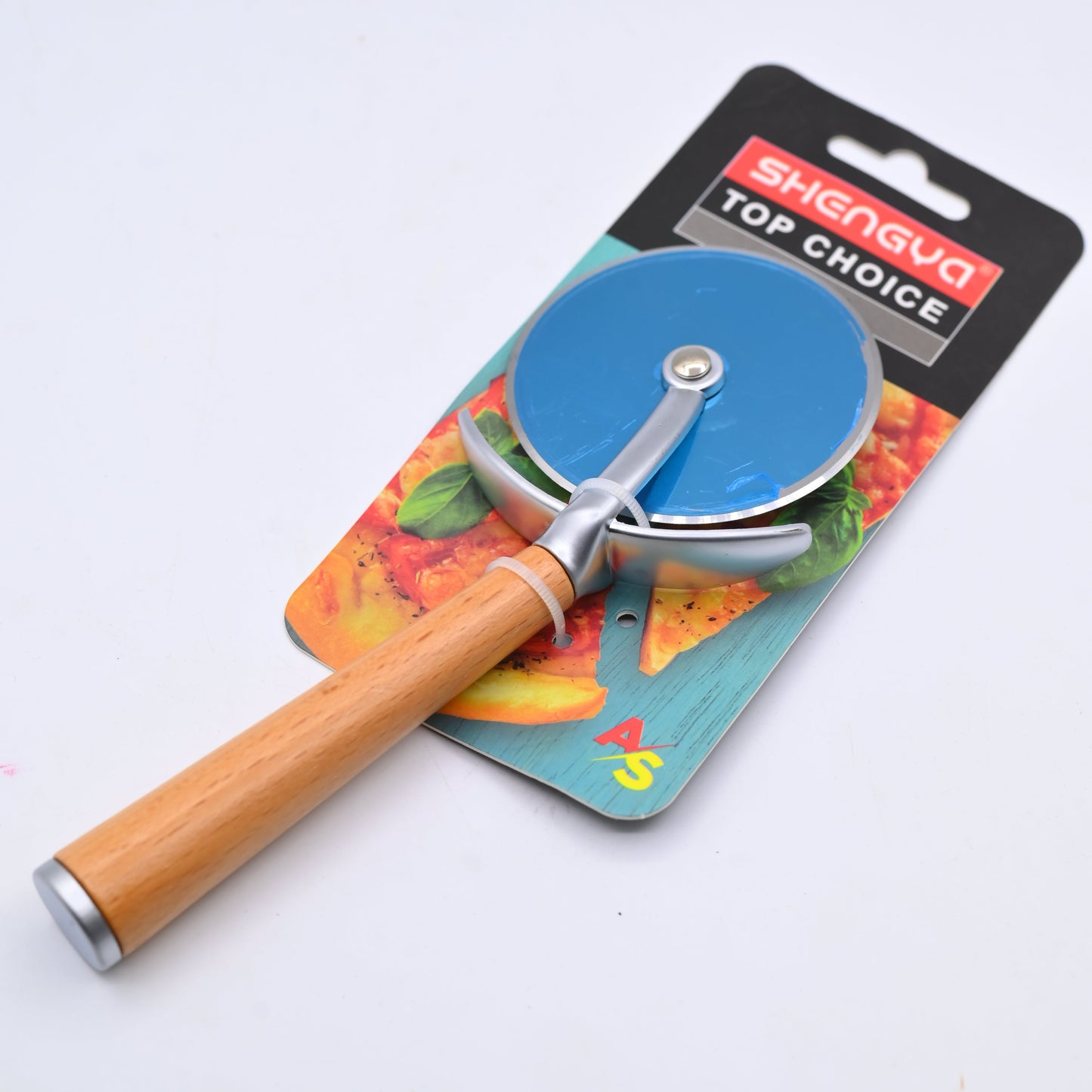 Shengya Pizza Cutter Wood Handle E5779