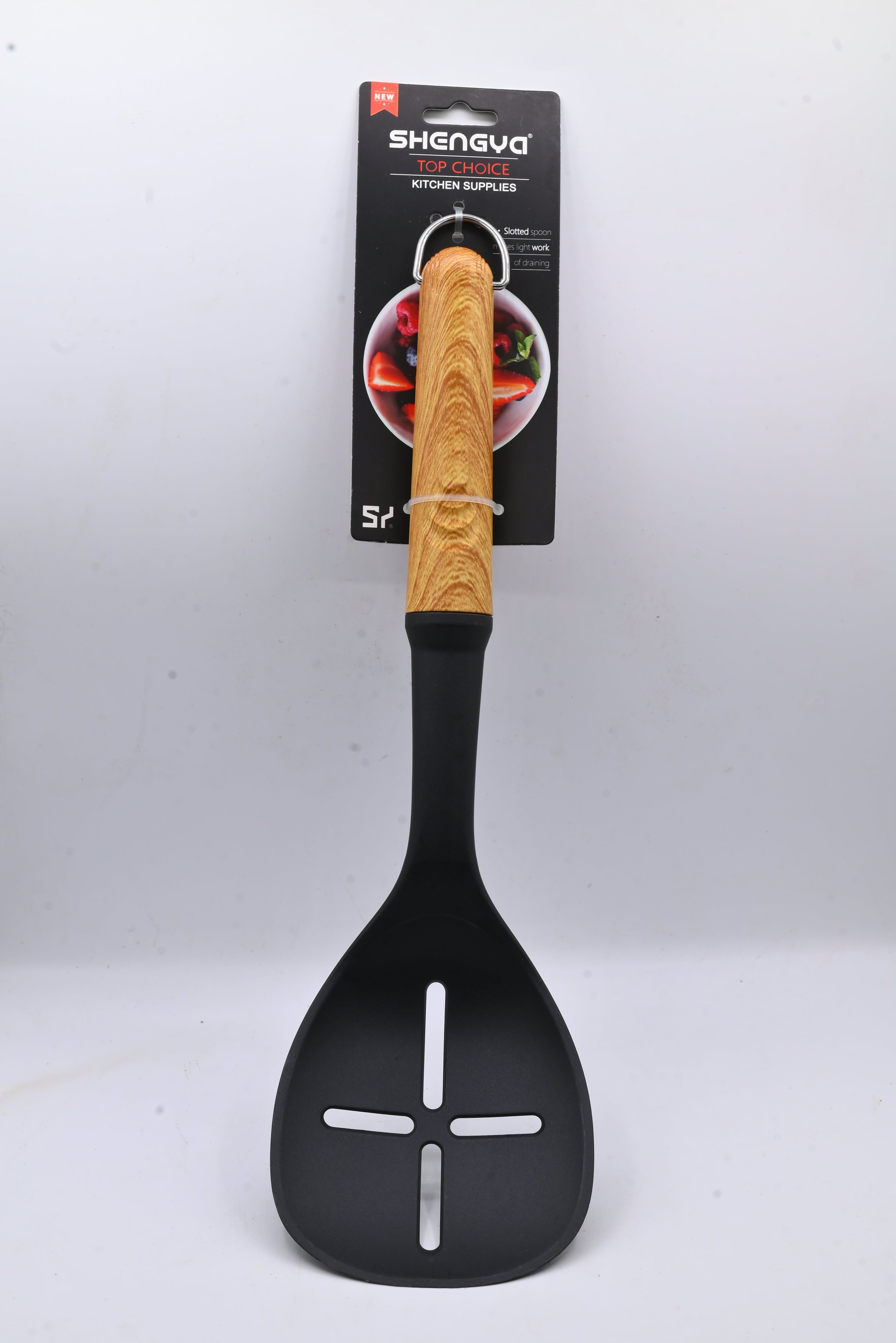 Shengya Non Stick Cooking Spoon with Wood Handle M4707T