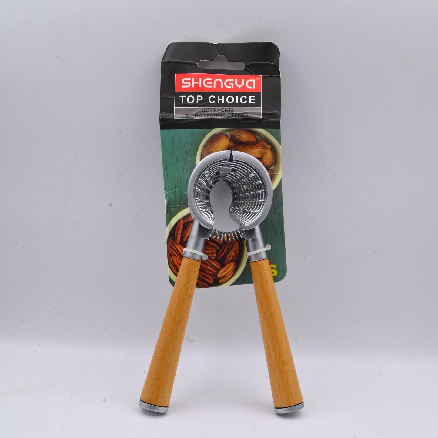 Shengya Nutcracker & Champagne Opener Wood Handle E577