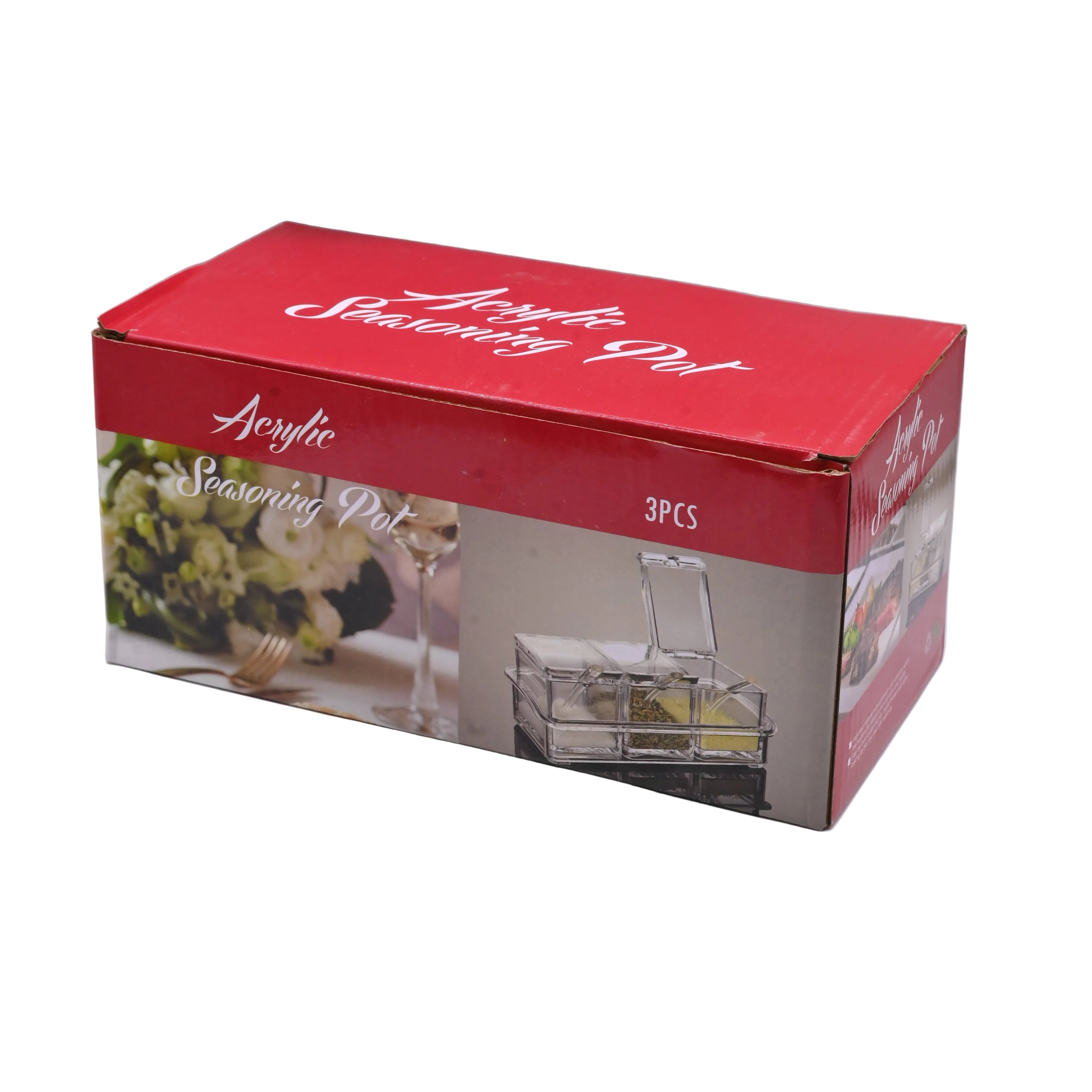 Acrylic Seasoning Pot 3P F0977