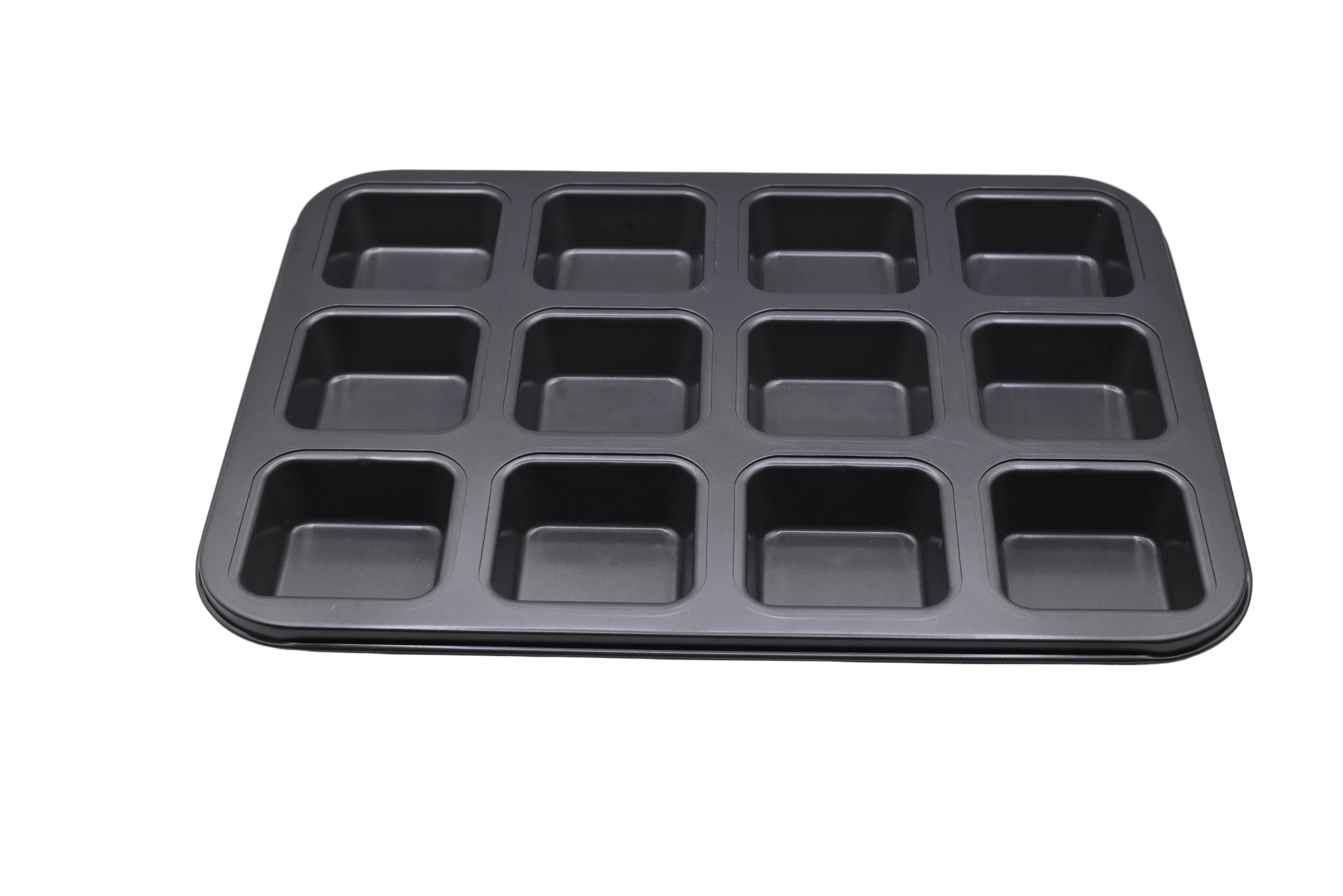Muffin Baking Tray 12 Cup Sqr 0.4Mm