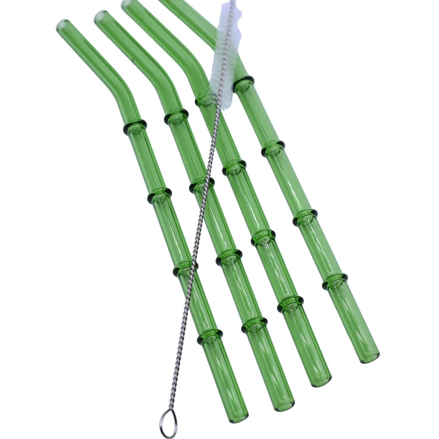 Glass Straws Bamboo Design 5P