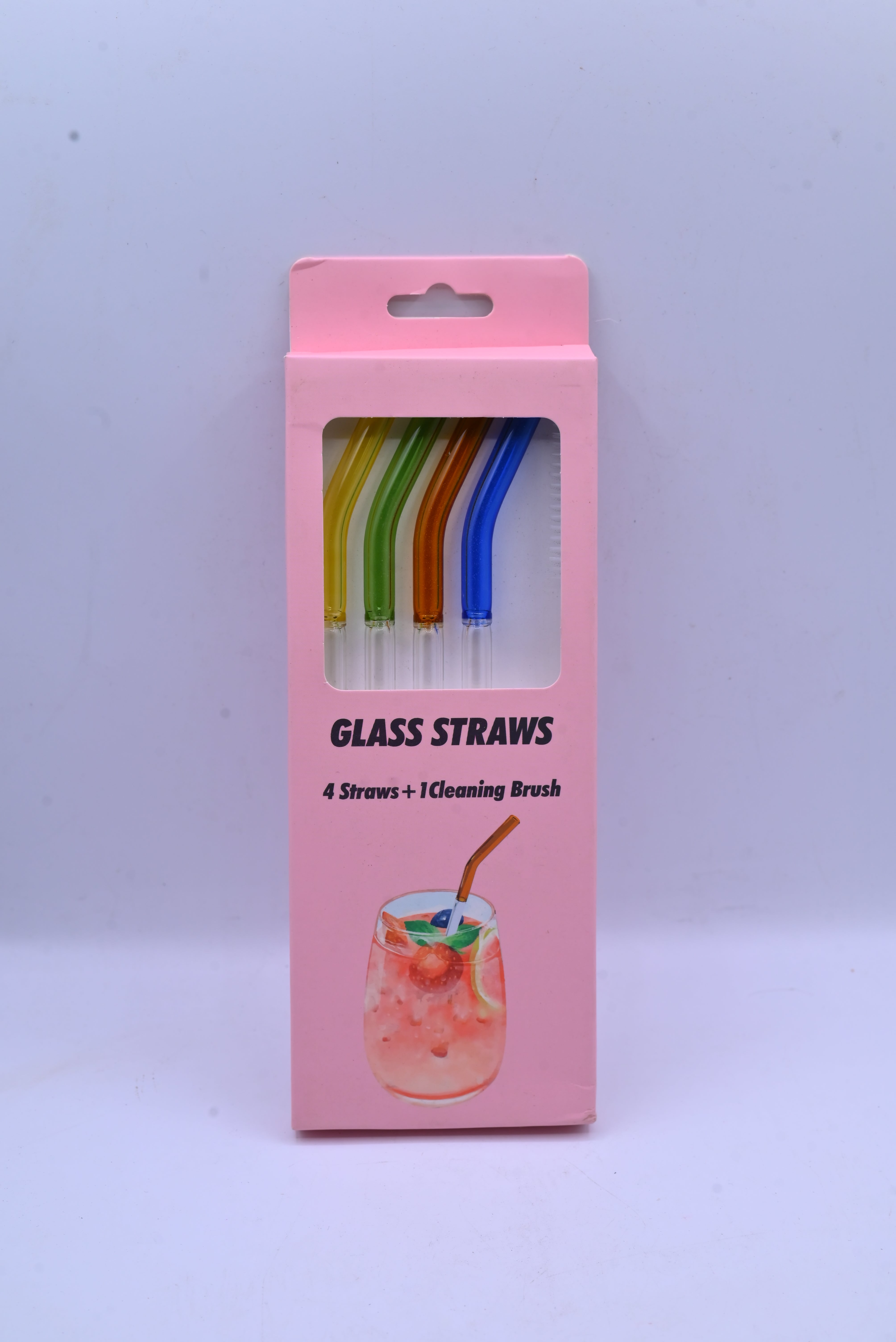 Glass Straw 2 Color Set  5 Pieces