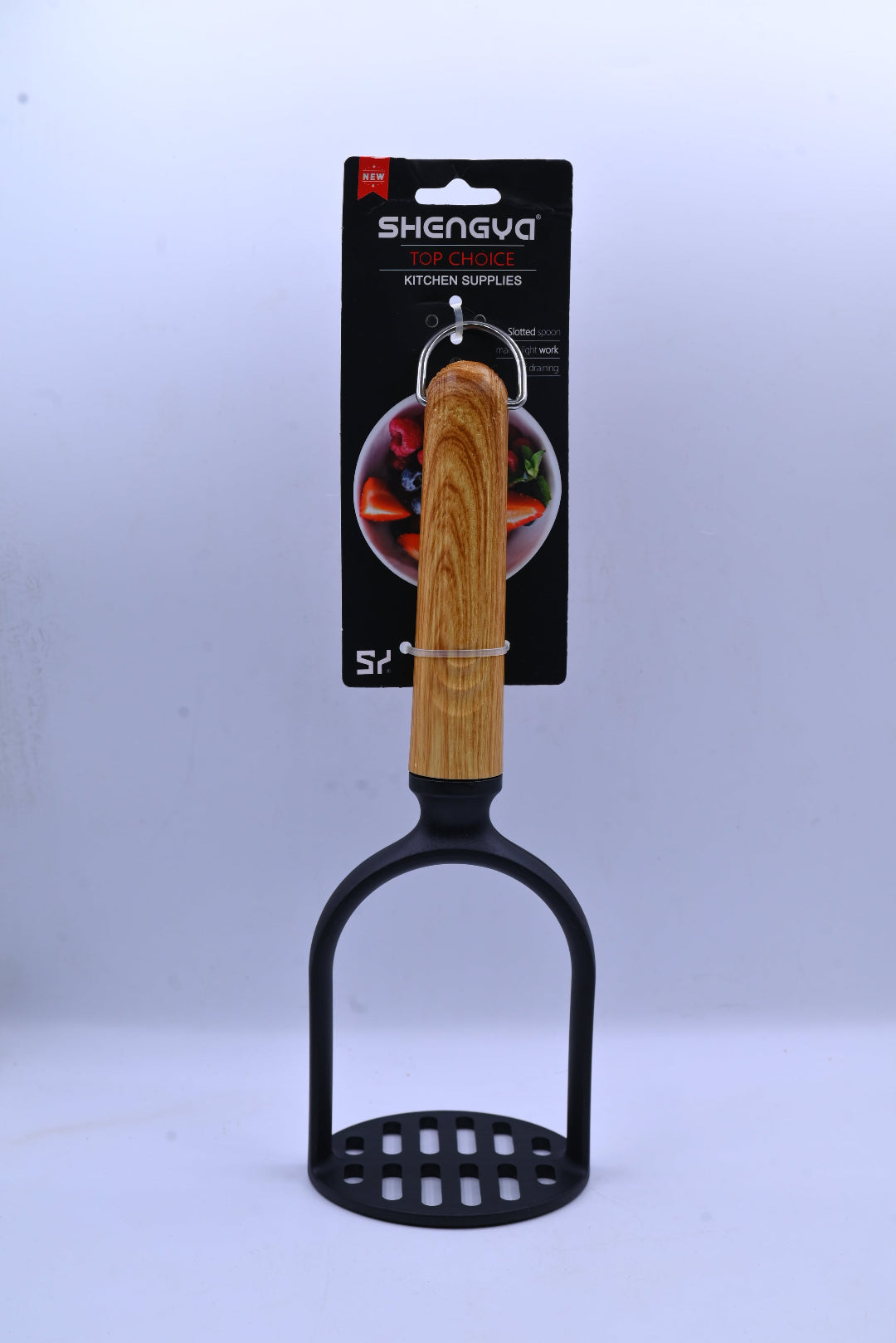 Shengya Non Stick Potato Masher with Wood Handle M4709T