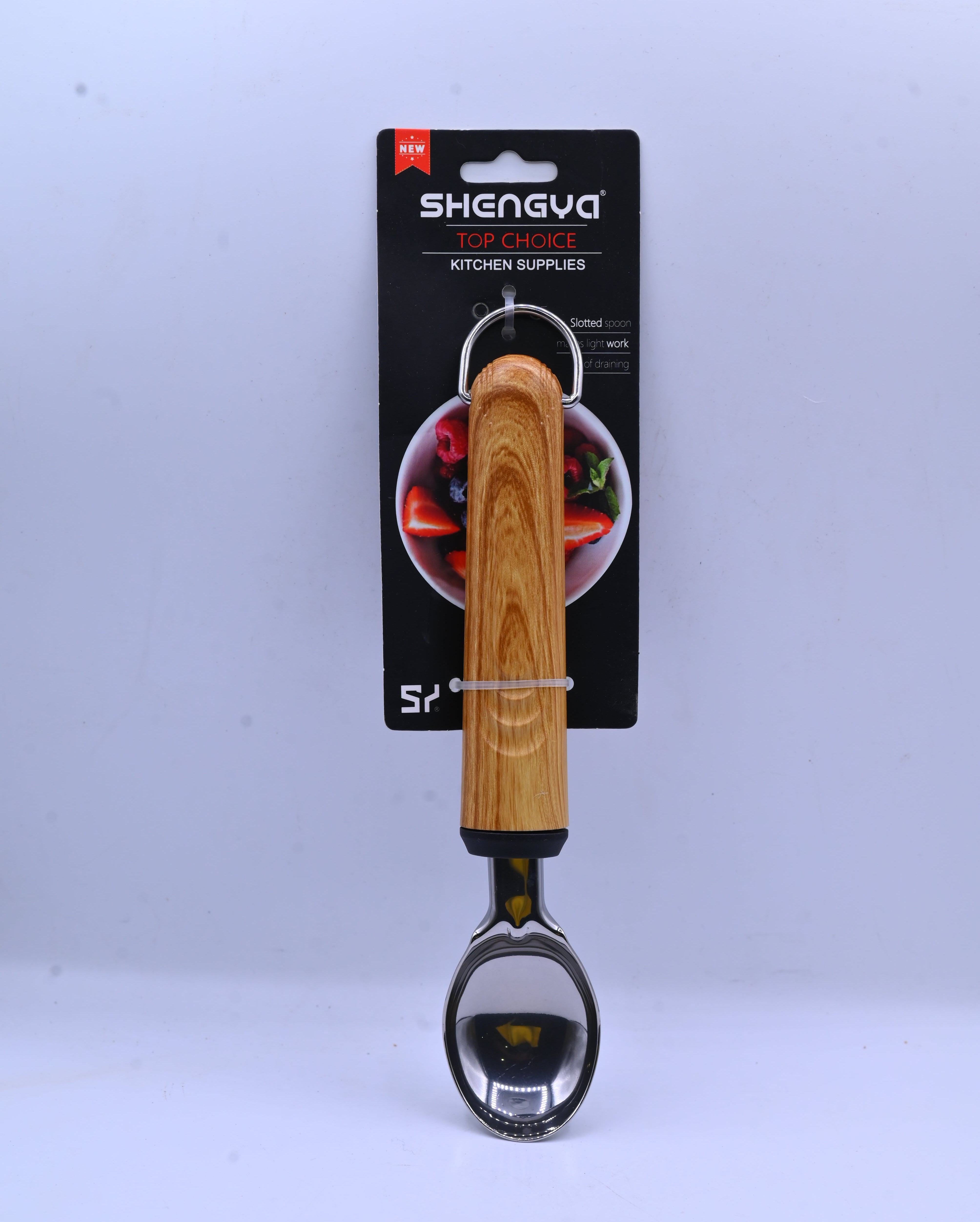 Shengya Stainless Steel Ice Cream Scoop with Wood Handle K0900T