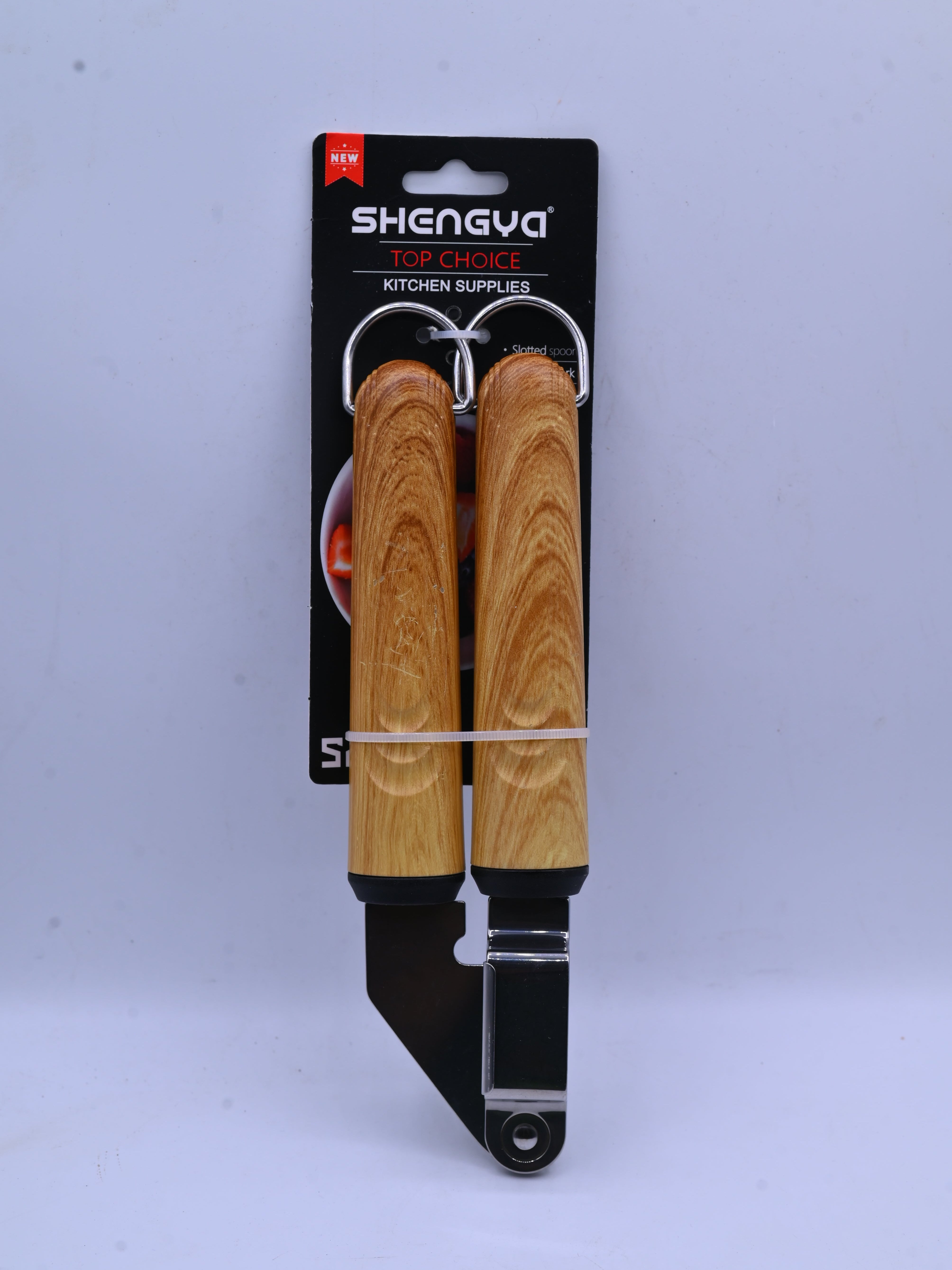 Shengya Stainless Steel Garlic Press with Wood Handle K1050T