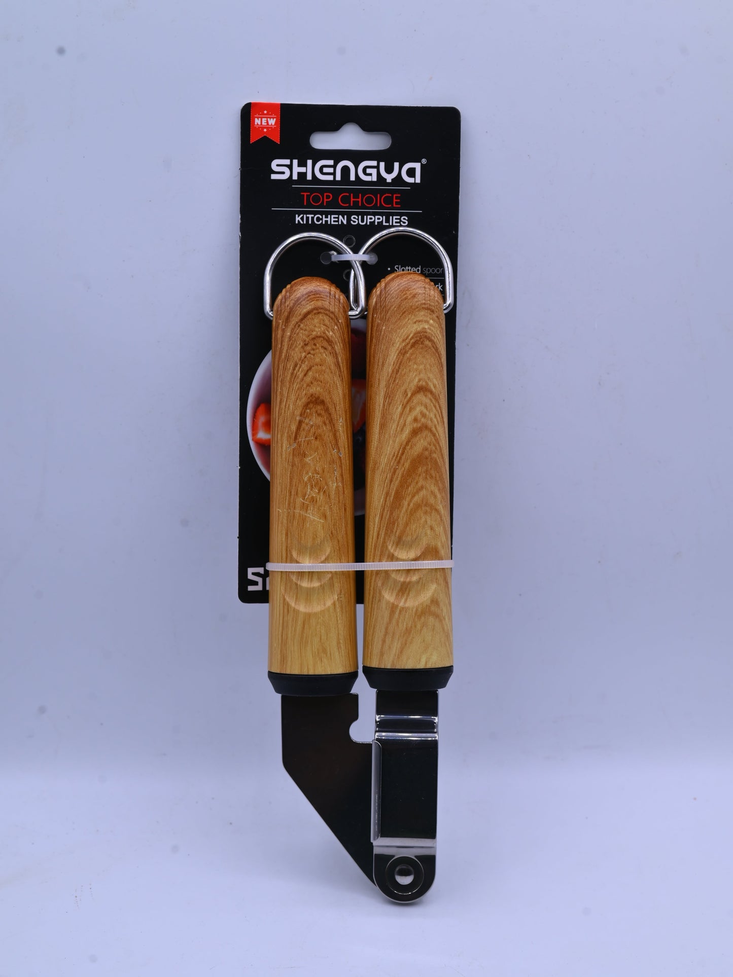 Shengya Stainless Steel Garlic Press with Wood Handle K1050T