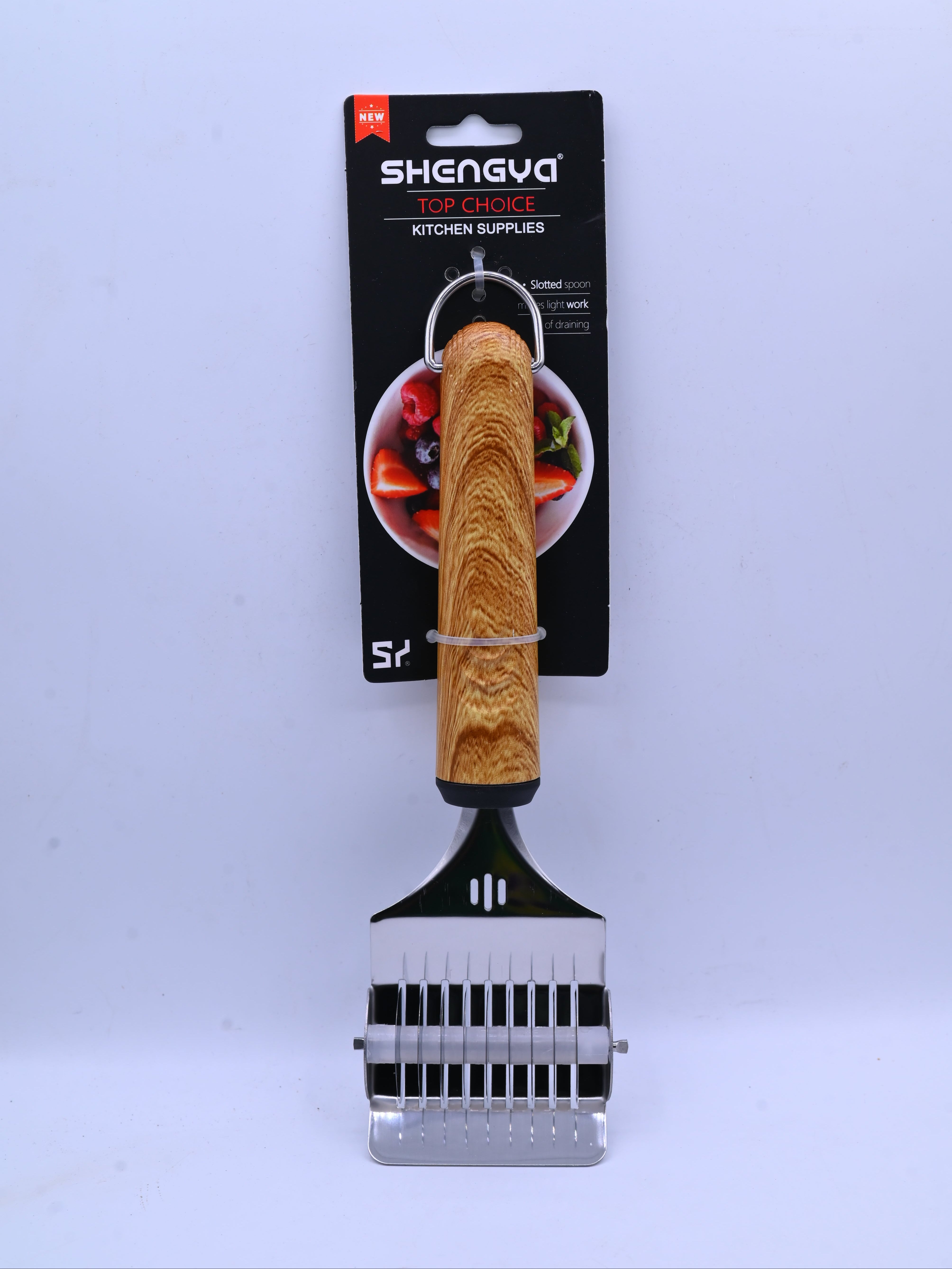 Shengya Stainless Steel Namak Para Cutter with Wood Handle K1049T