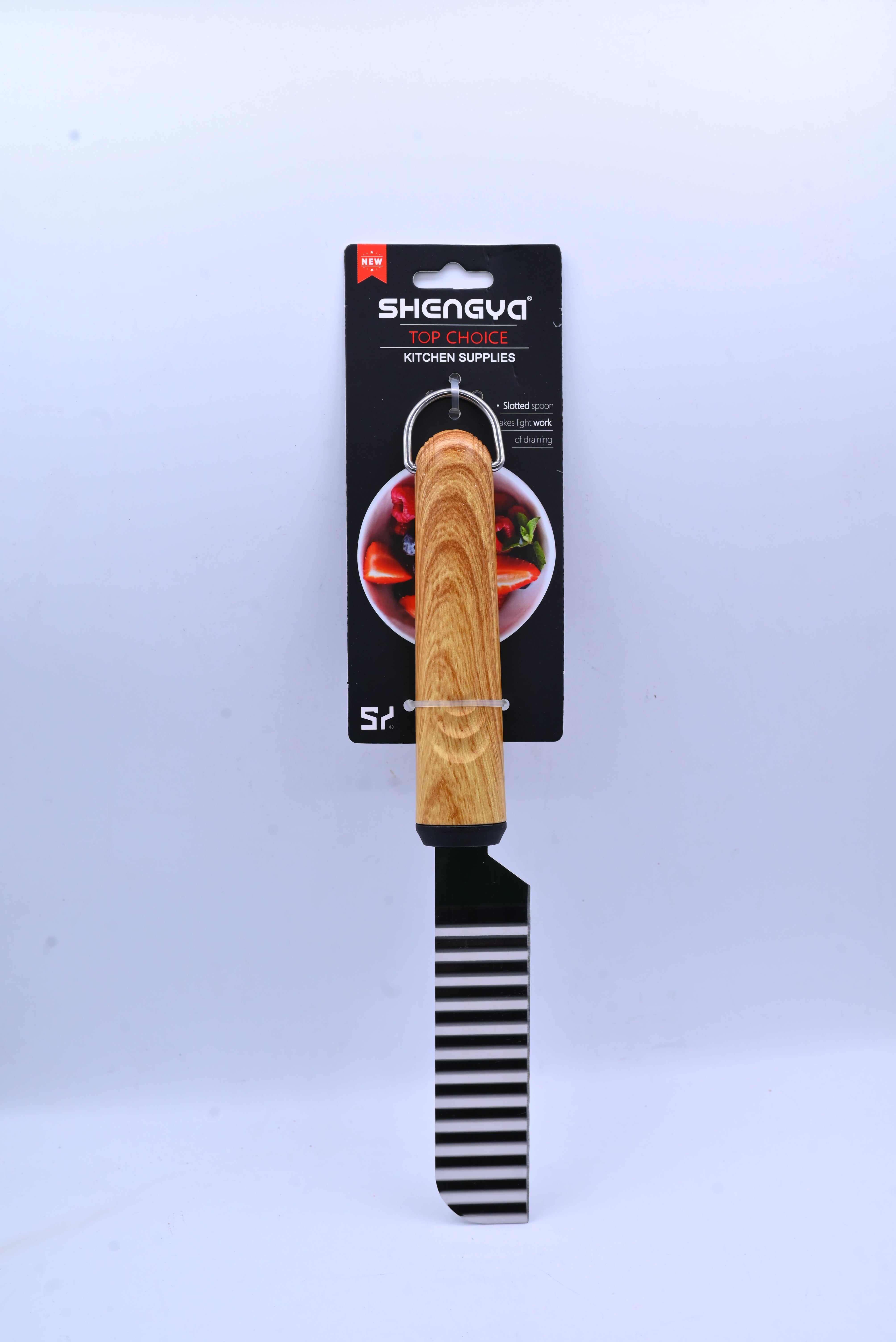 Shengya Stainless Steel Chips Cutter with Wood Handle K1119T