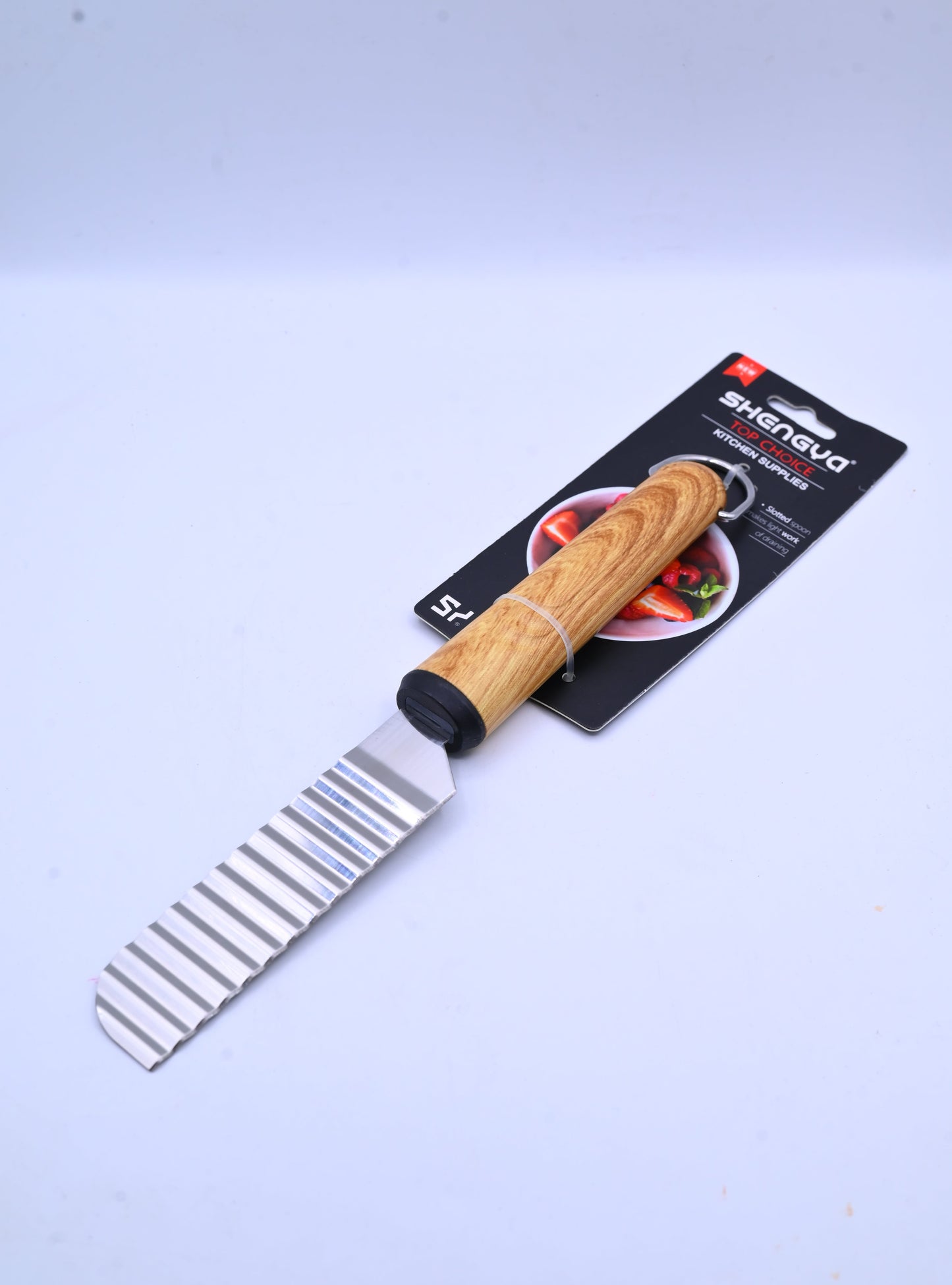 Shengya Stainless Steel Chips Cutter with Wood Handle K1119T