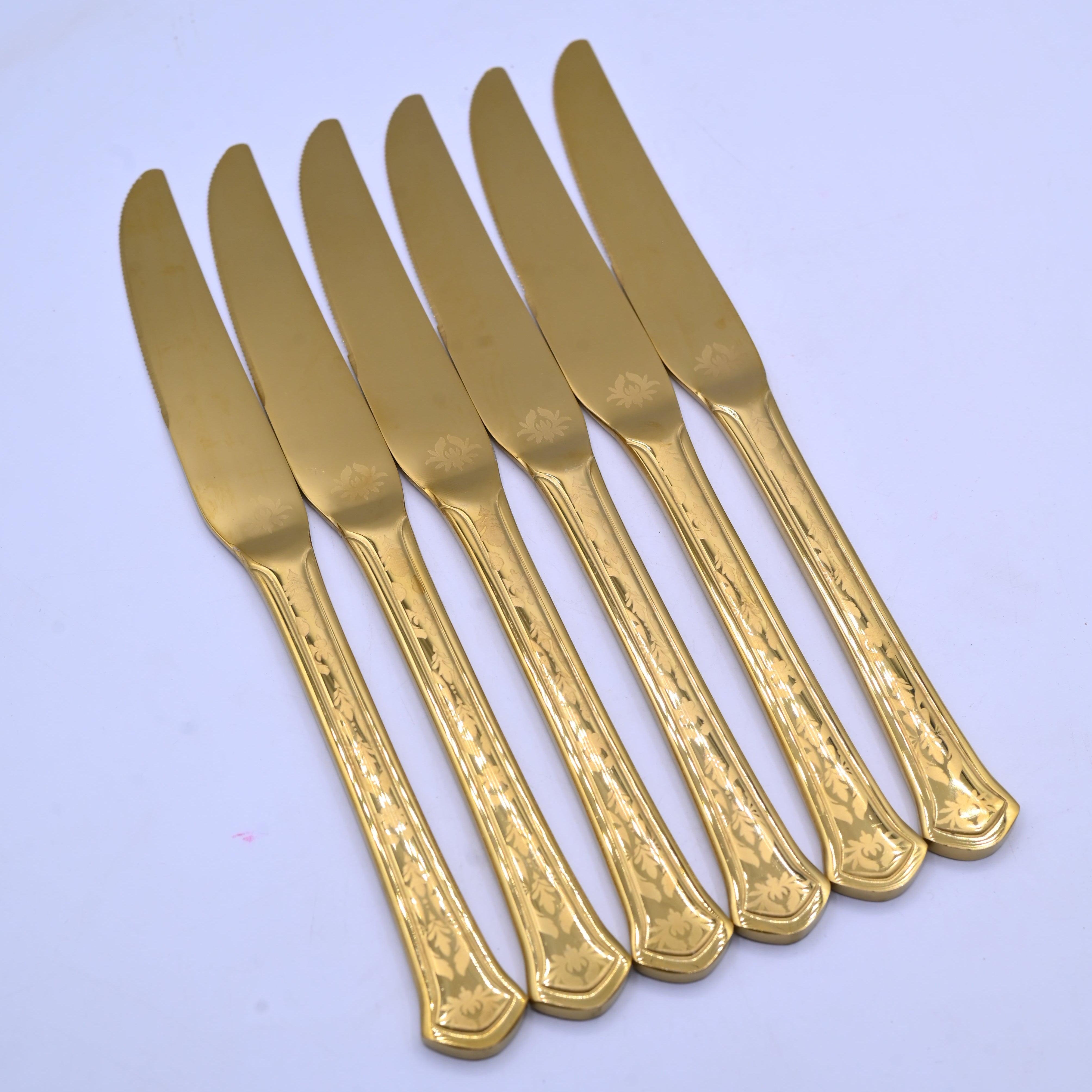 Ayd Golden Dinner Knife Set 6 Pieces