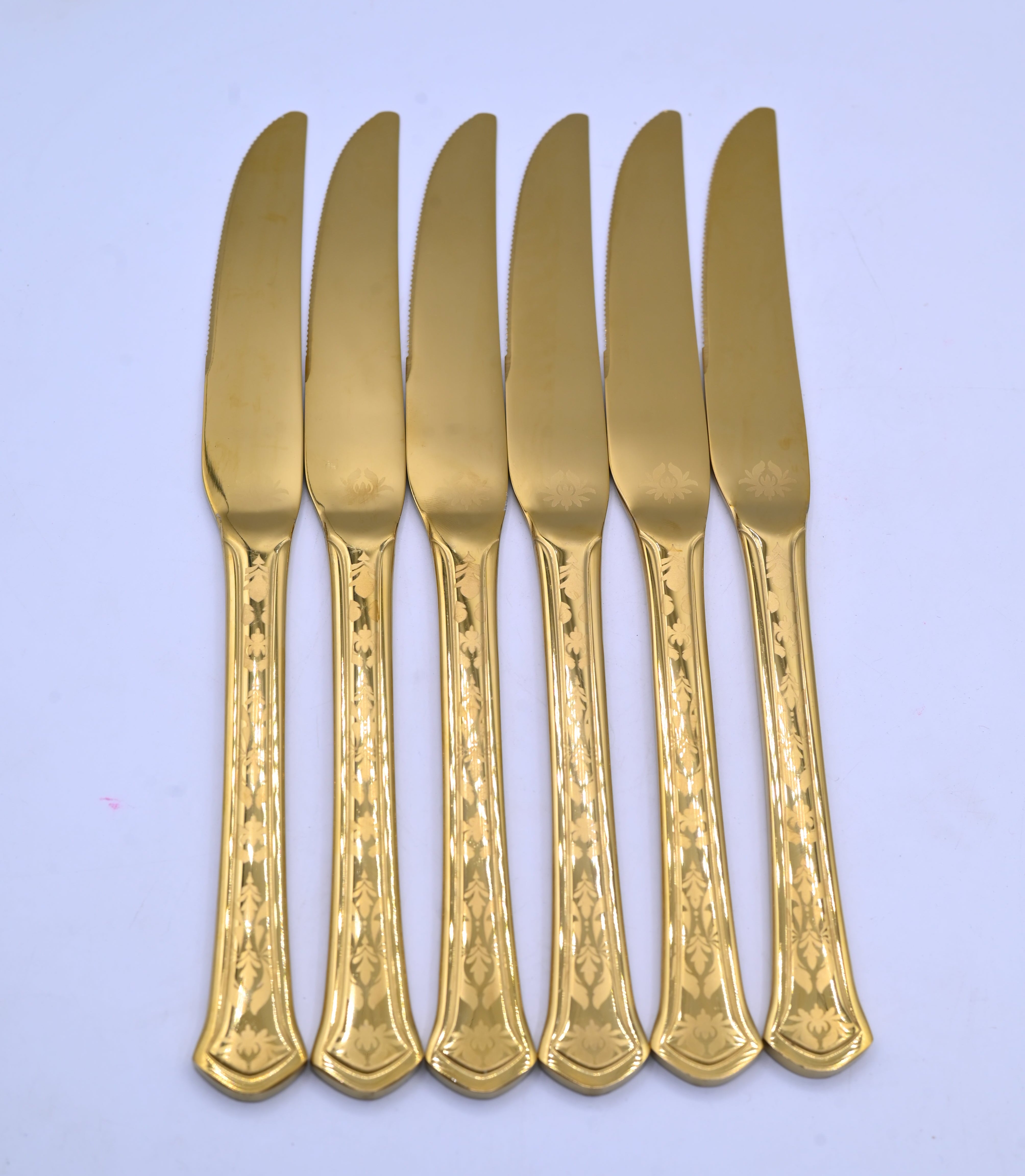 Ayd Golden Dinner Knife Set 6 Pieces