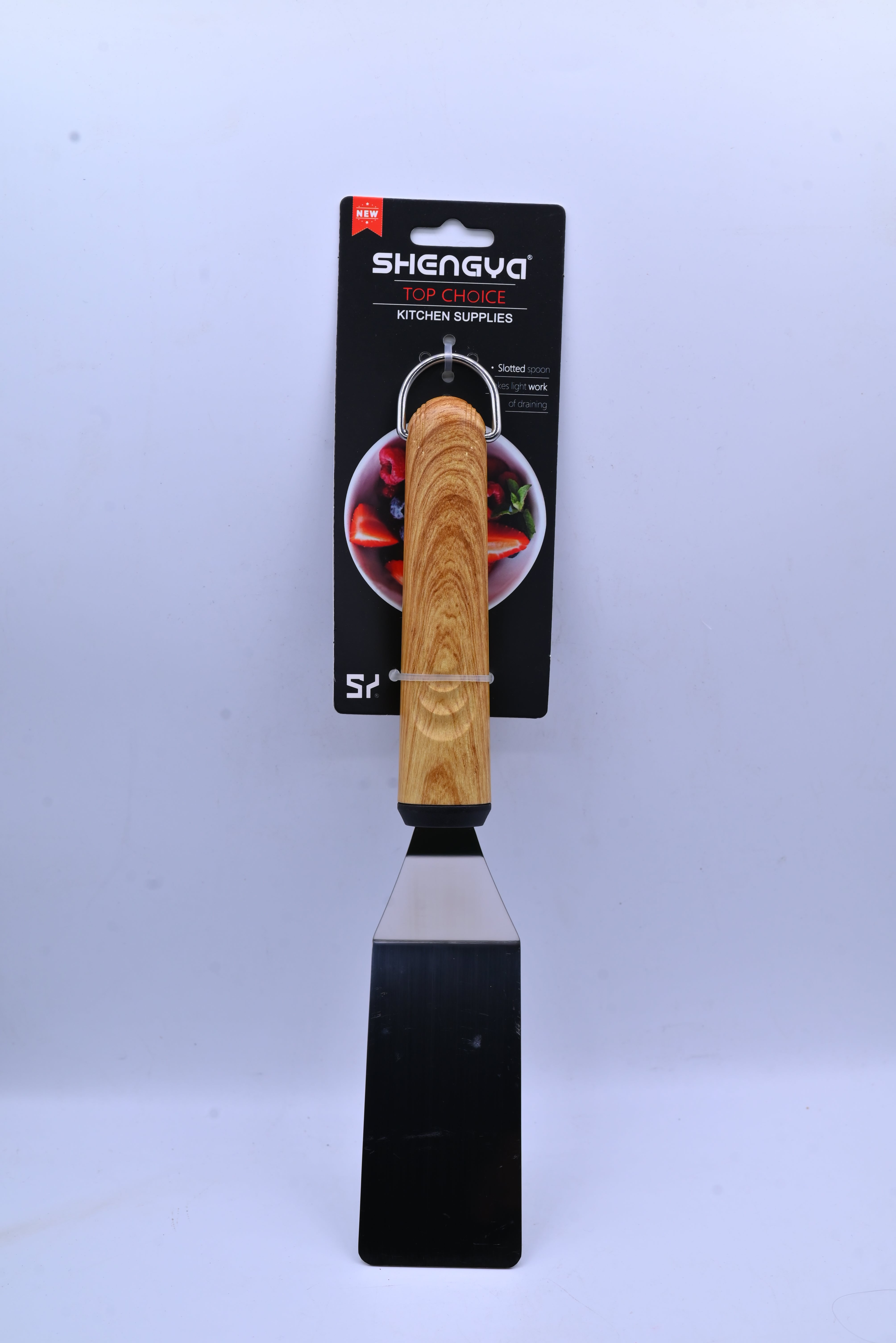 Shengya Stainless Steel Spatula with Wood Handle K0890T