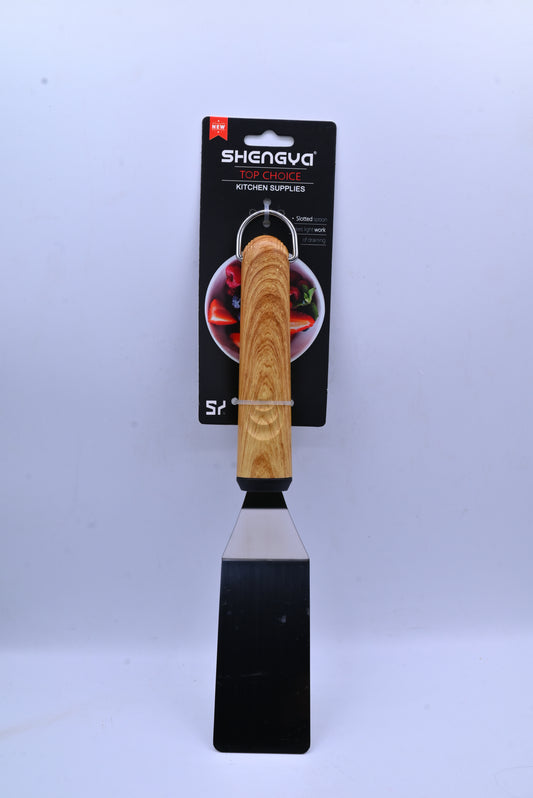 Shengya Stainless Steel Spatula with Wood Handle K0890T