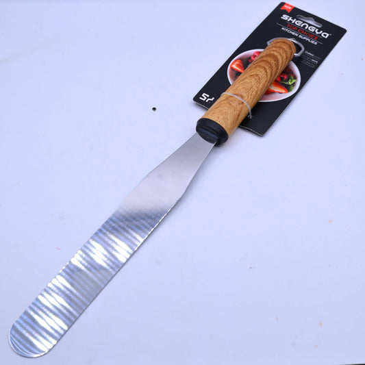 Shengya Stainless Steel Spatula with Wood Handle K0896T