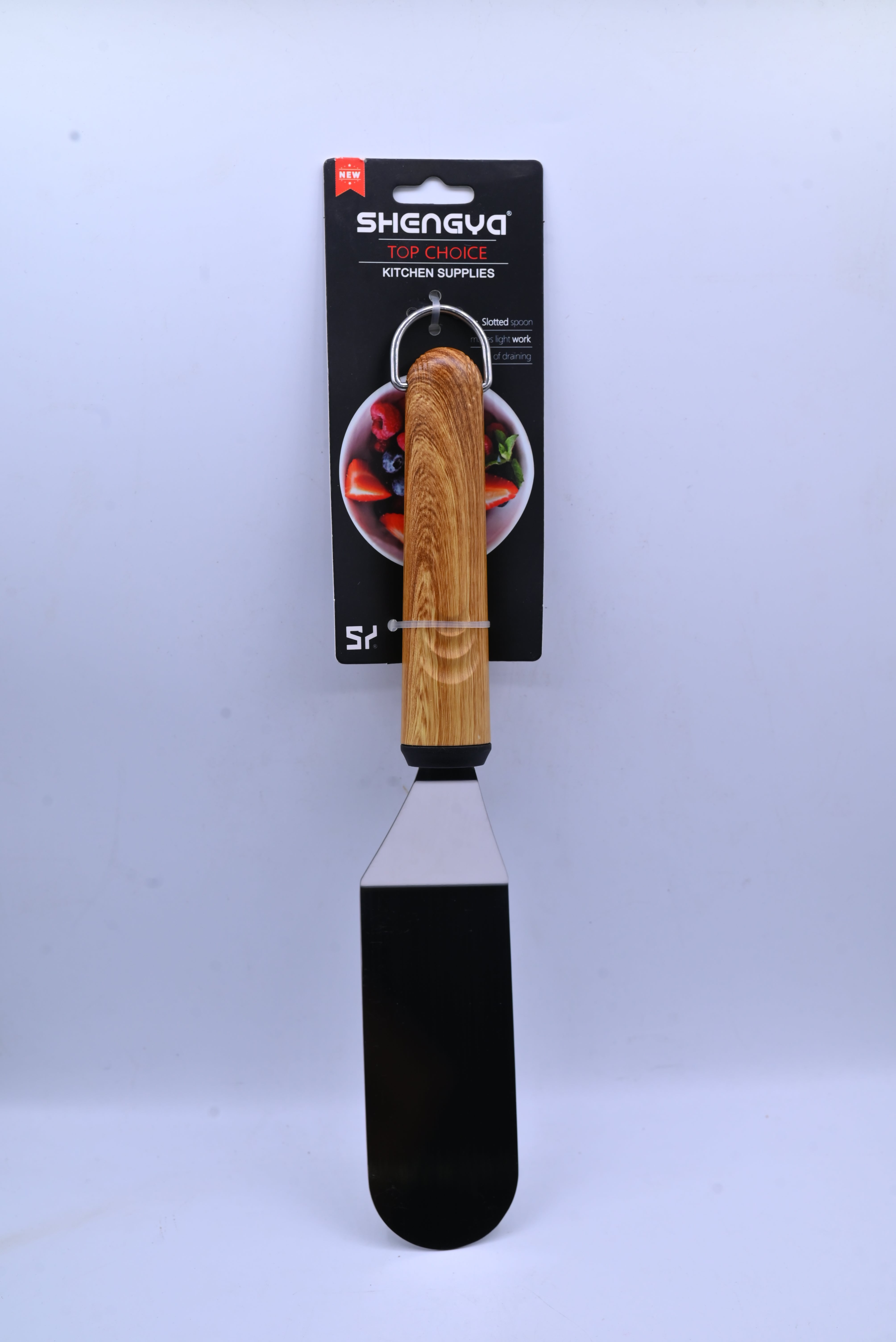 Shengya Stainless Steel Spatula with Wood Handle K0892T