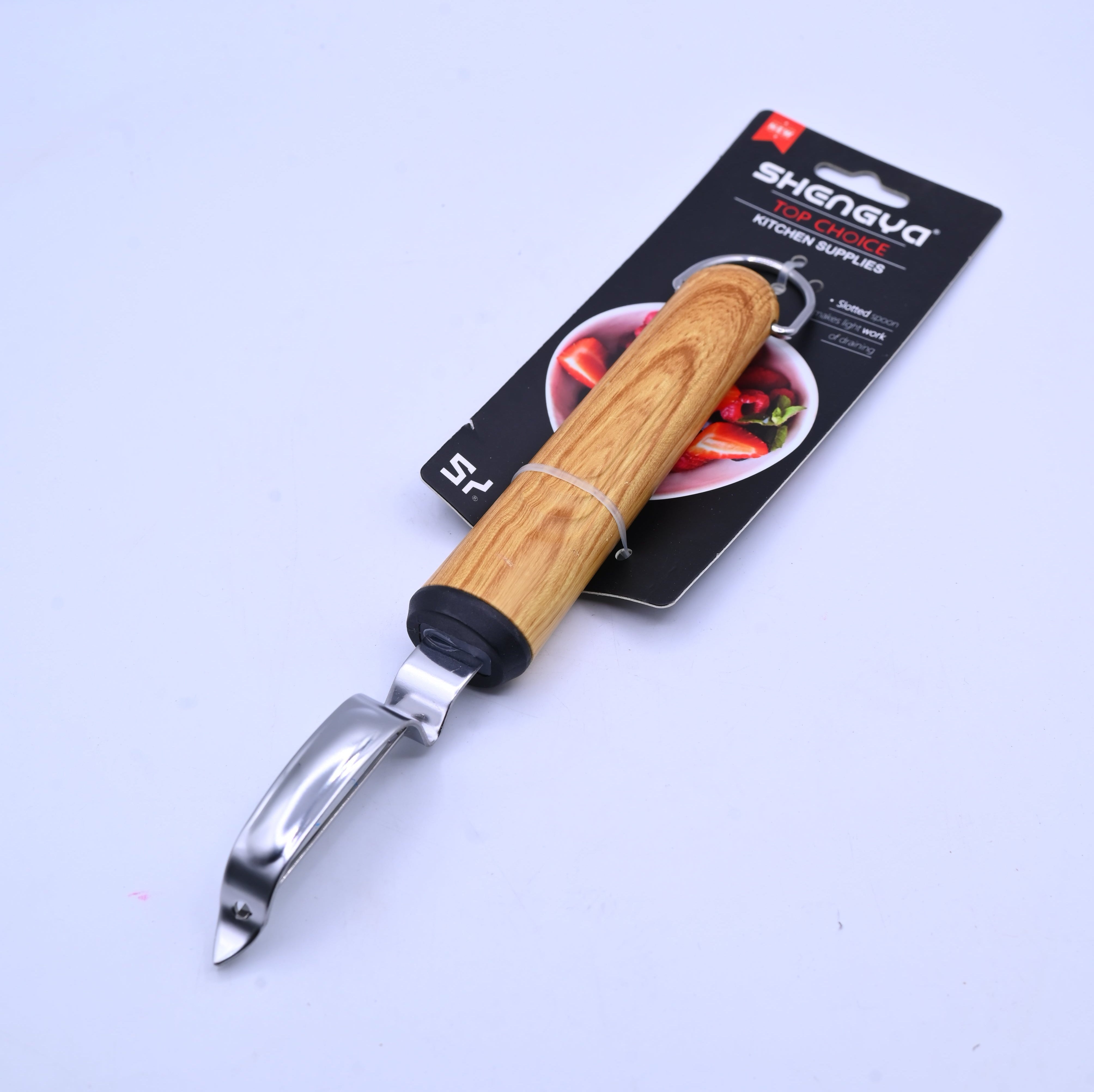 Shengya Stainless Steel Peeler with Wood Handle K0909T