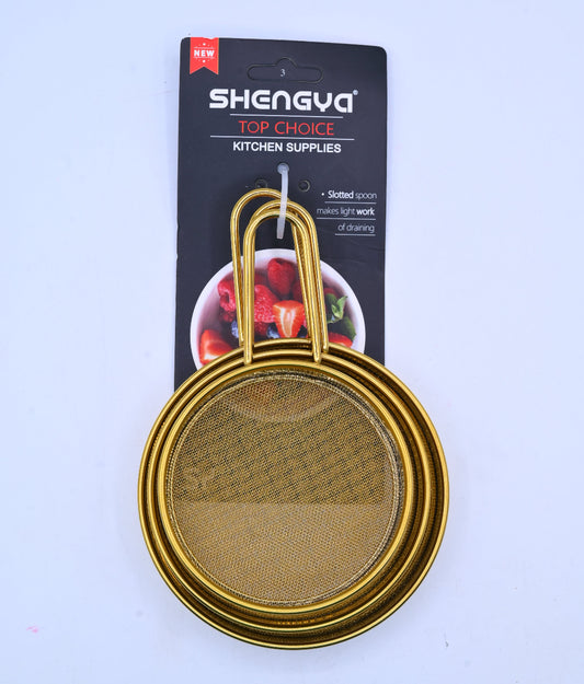 Shengya Stainless Steel Tea Strainer Set 3 Pieces B7627G