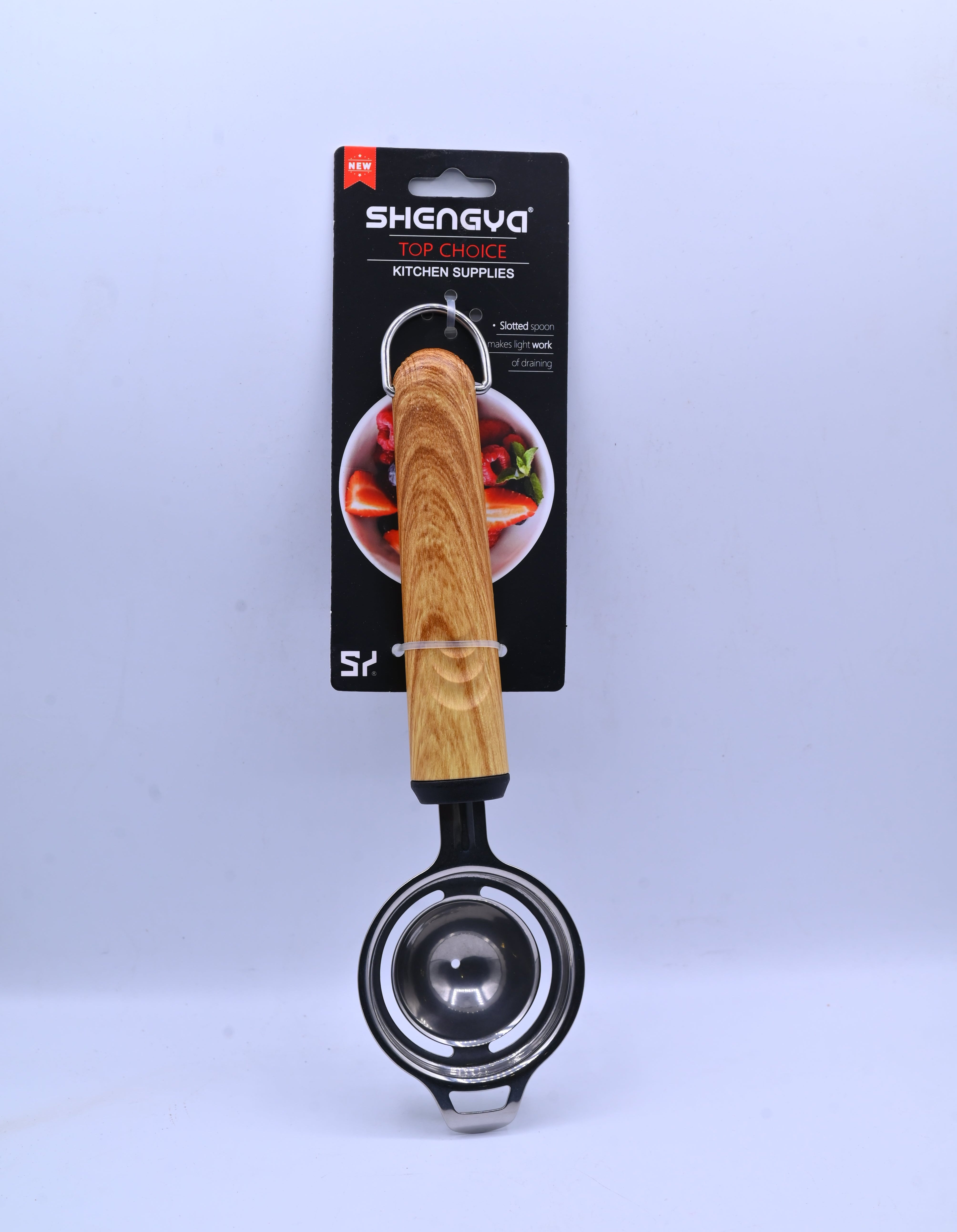 Shengya Stainless Steel Egg Separter with Wood Handle K6520T
