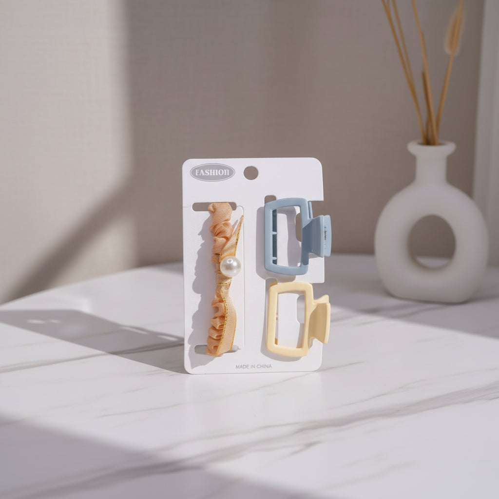Two in One Square Catcher and Hair Band Pack of 3