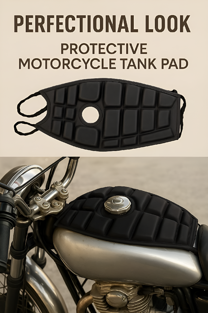 Universal Waterproof Motorcycle Fuel Tank Cushion Premium Relaxer Tanki Pad Protective Cover for All Bikes Anti Slip Shock Absorbing Weather Resistant Pad for Comfortable Riding on Any Terrain