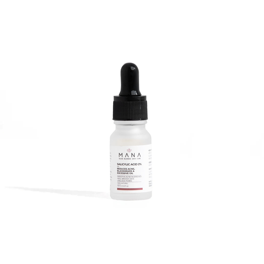 Shop Salicylic Acid 2% Reduces Acne, Blackheads & Excessive Oil 10ml at Mana Beauty Spirit