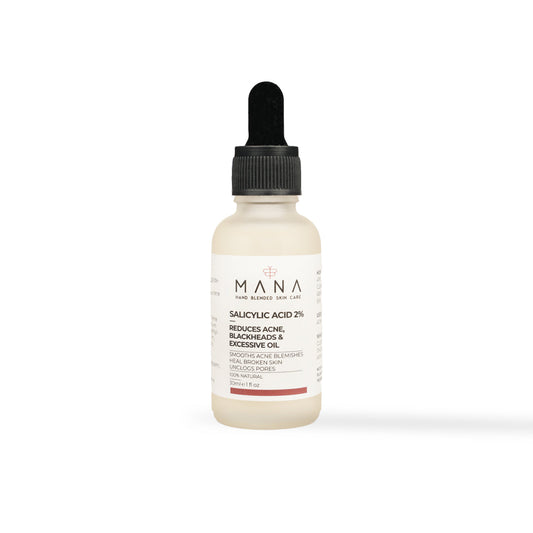 Shop Salicylic Acid 2% Reduces Acne, Blackheads & Excessive Oil 30ml at Mana Beauty Spirit
