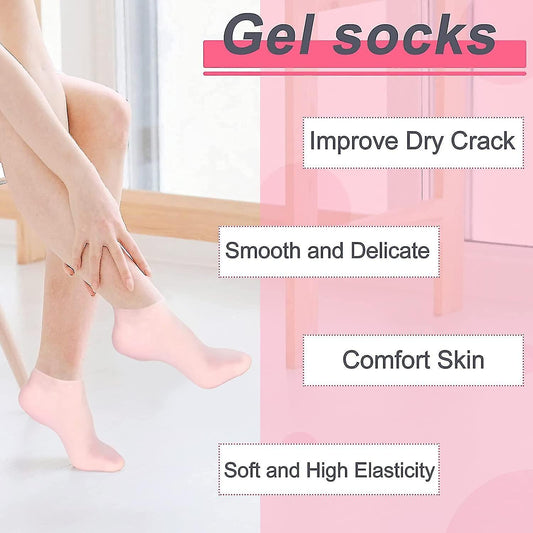 1 Pair of Silicone Moisturizing Socks for Foot Care