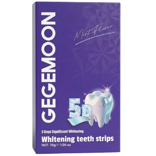 Gegemoon 5D Teeth Whitening Strips Professional 5 Day Whitening Kit Enamel Safe Teeth Whitening Strips Deep Stain Removal Mint Flavor 7 Pairs