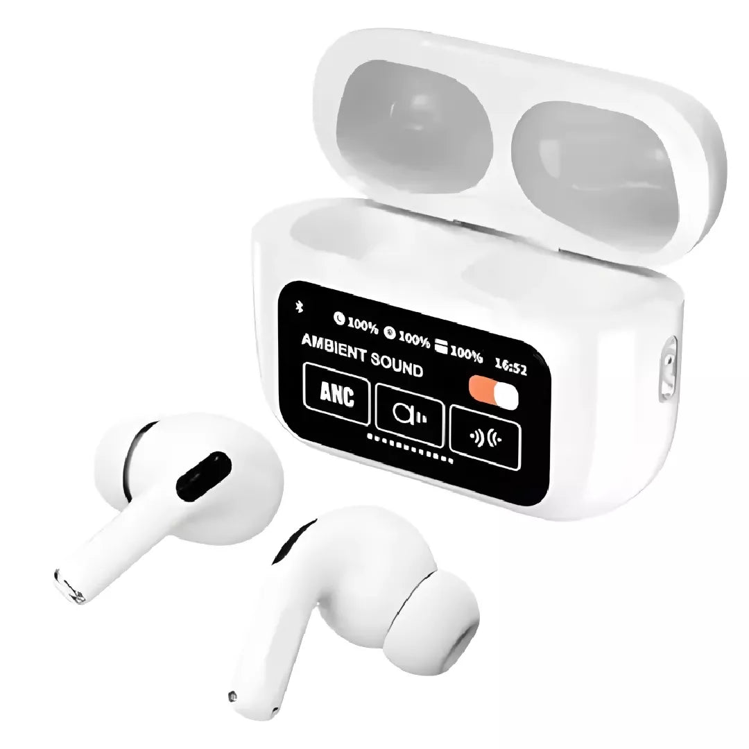 A9 Pro High Quality Sound ENC Noise Reduction Wireless AirPods With Smart Touch Screen Control Black