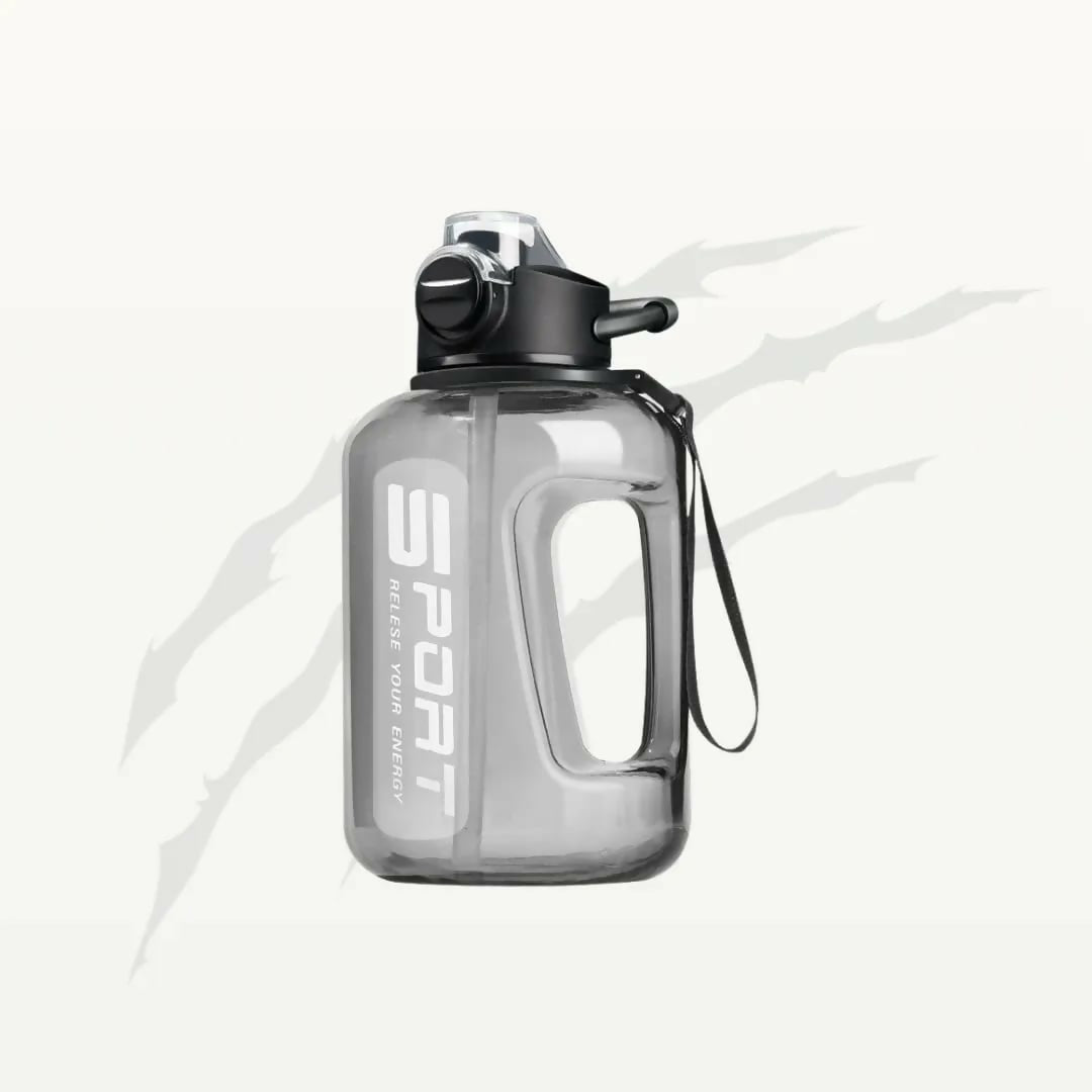Sporty Water Bottle BPA Free Premium Quality with Time Marker 1L Large Sports Water Bottle with Handle Leak Proof for Fitness Gym Outdoor Travel Daily Use