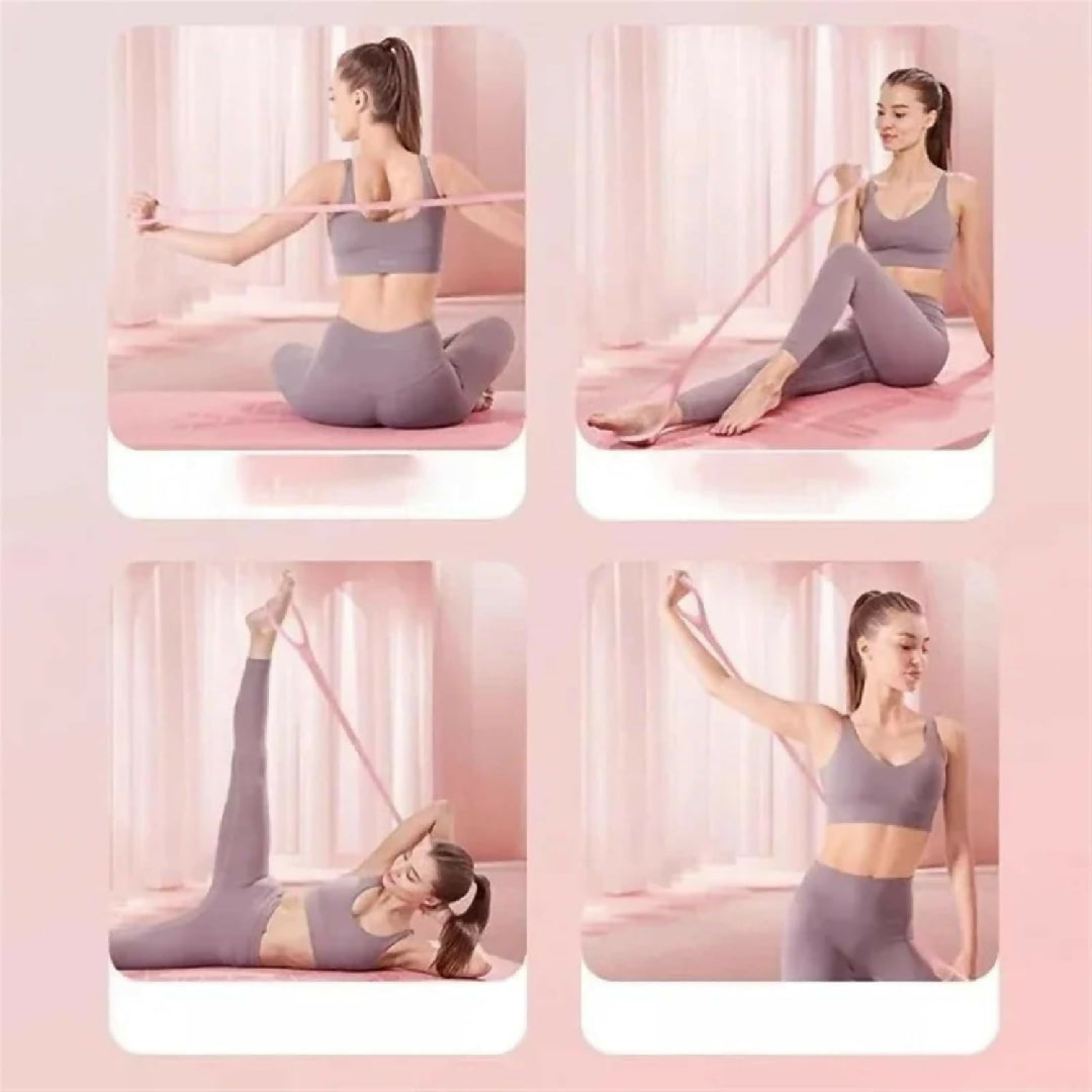 yoga belt Stretch Strap Yoga 8 figure Tensioner Yoga Tool Open Back