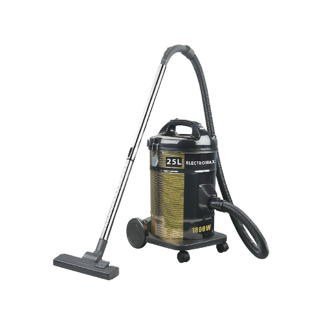 Electromax 25L Drum Vacuum Cleaner with Dual Filtration System and - 1800W and 2 Years Warranty