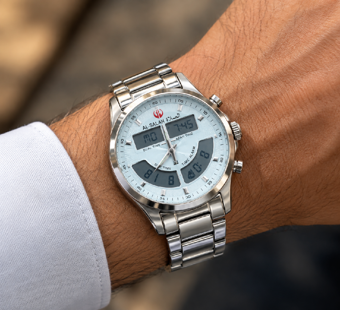 Al Salah Dual Time Smart Watch And Long Bettary Life